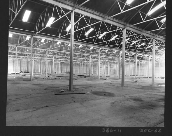 Historic interior of the 82 shed in 1966